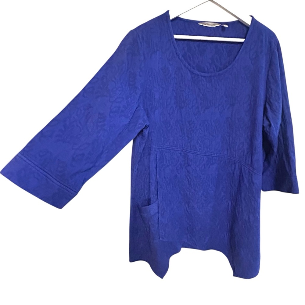 Soft Surroundings XL Rosabella jaquard Gauze Tunic Top  
Asymmetrical hemline - Picture 5 of 15